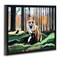 Stupell Industries Fox in Forest Trees Floater Framed Canvas Wall Art Design by Adam Swanson